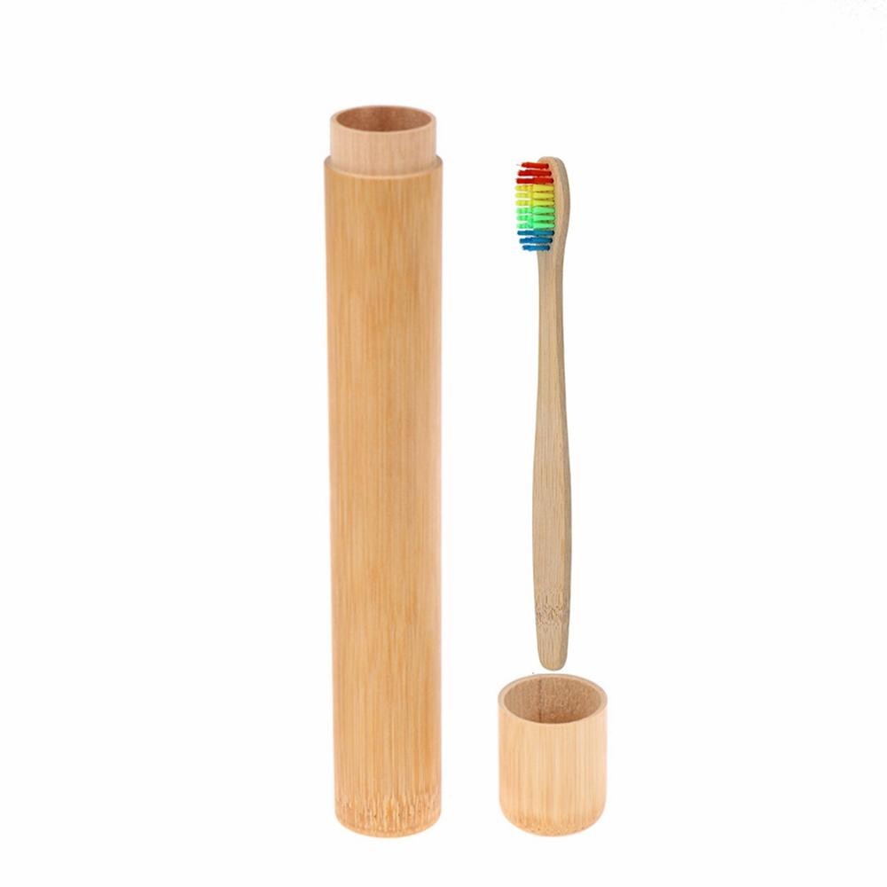 Organic Bamboo Toothbrush With Tube Jar