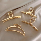 Woman Metal Hair Claws Chic Barrettes Hairclips