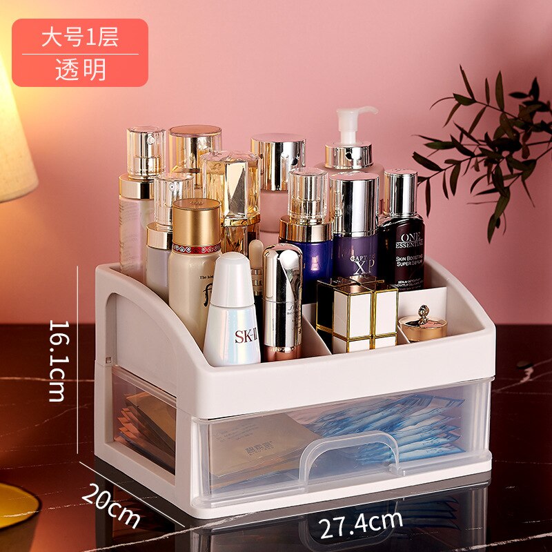 Desktop Cosmetics Home Office Storage Box Drawer Cabinet Jewelry Box Plastic Cosmetic Box Makeup Desk Accessories Organizer