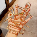 Woman Metal Hair Claws Chic Barrettes Hairclips