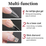 New 3in1 Nail Gel Glue Builder Extension Gel For Nail