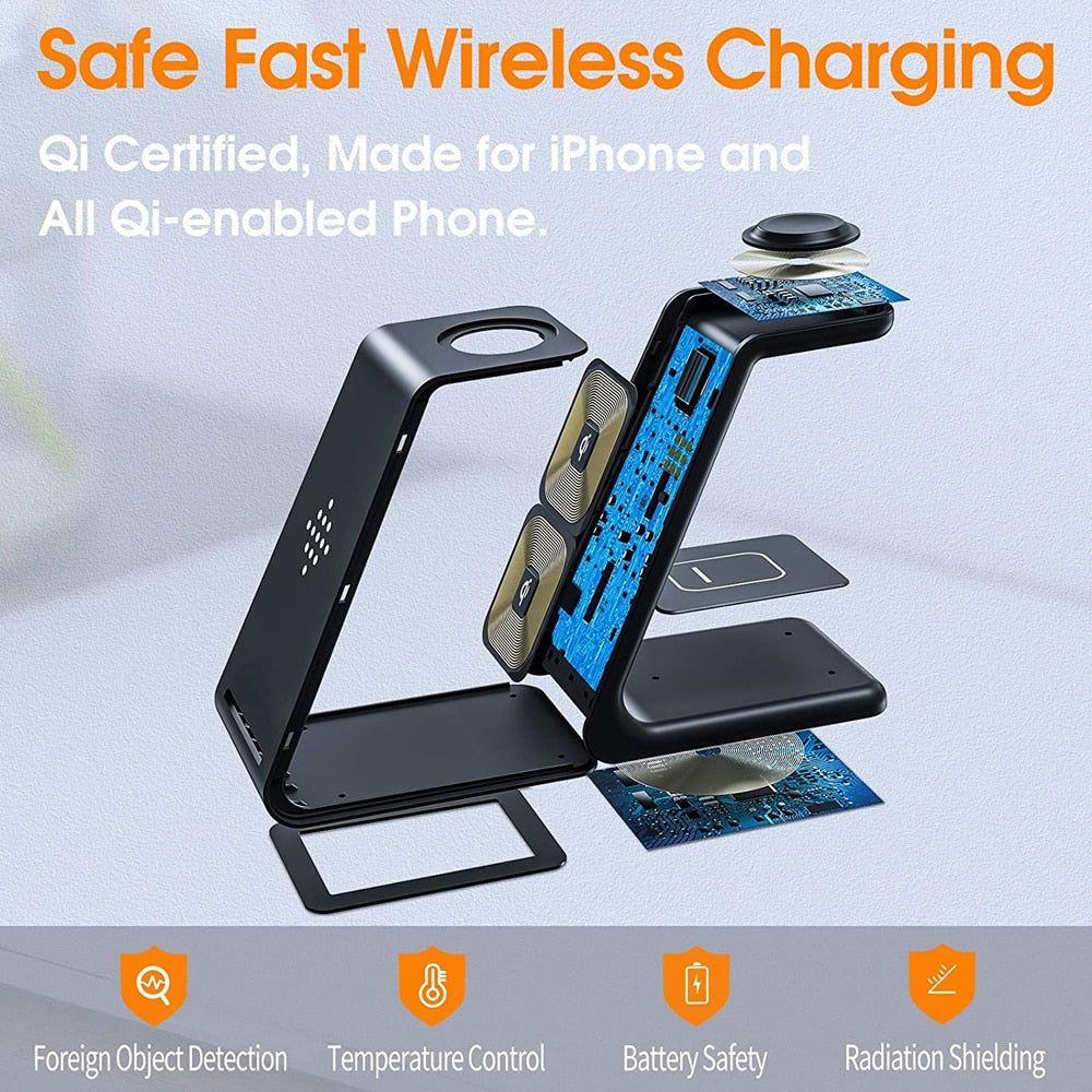 3 in 1 Wireless Charger Stand For iPhone