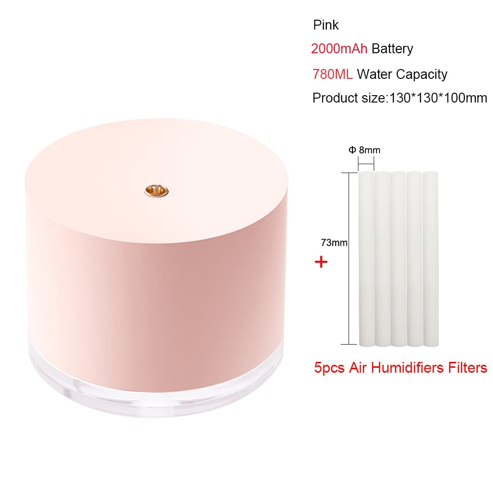 Portable Air Humidifier Wireless 2000mAh
