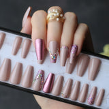 UV glossy match metal Coffin Fake nails