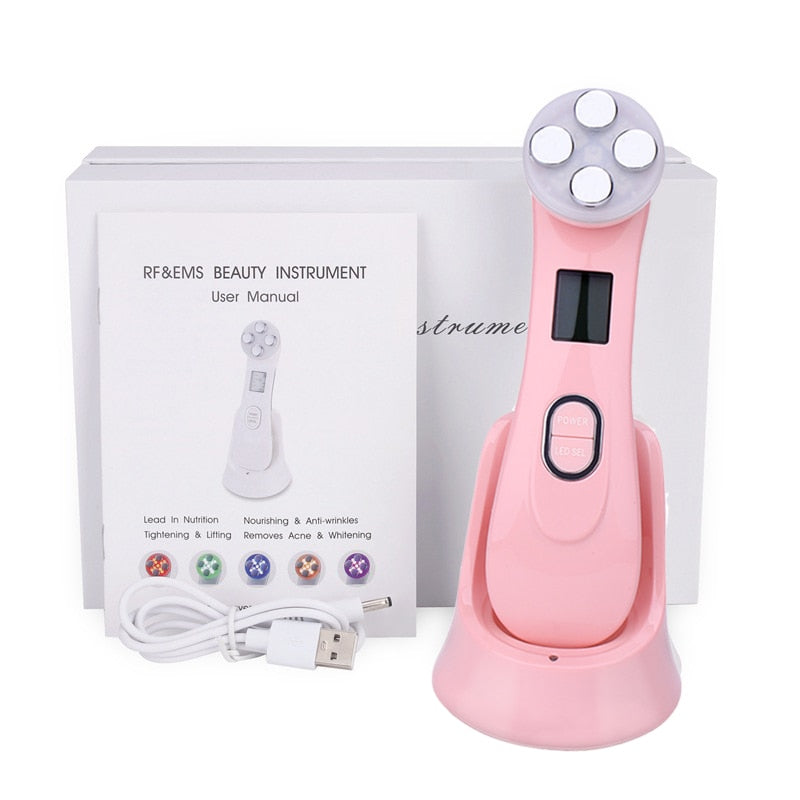 Facial Mesotherapy Electroporation RF Radio Frequency Face Massager
