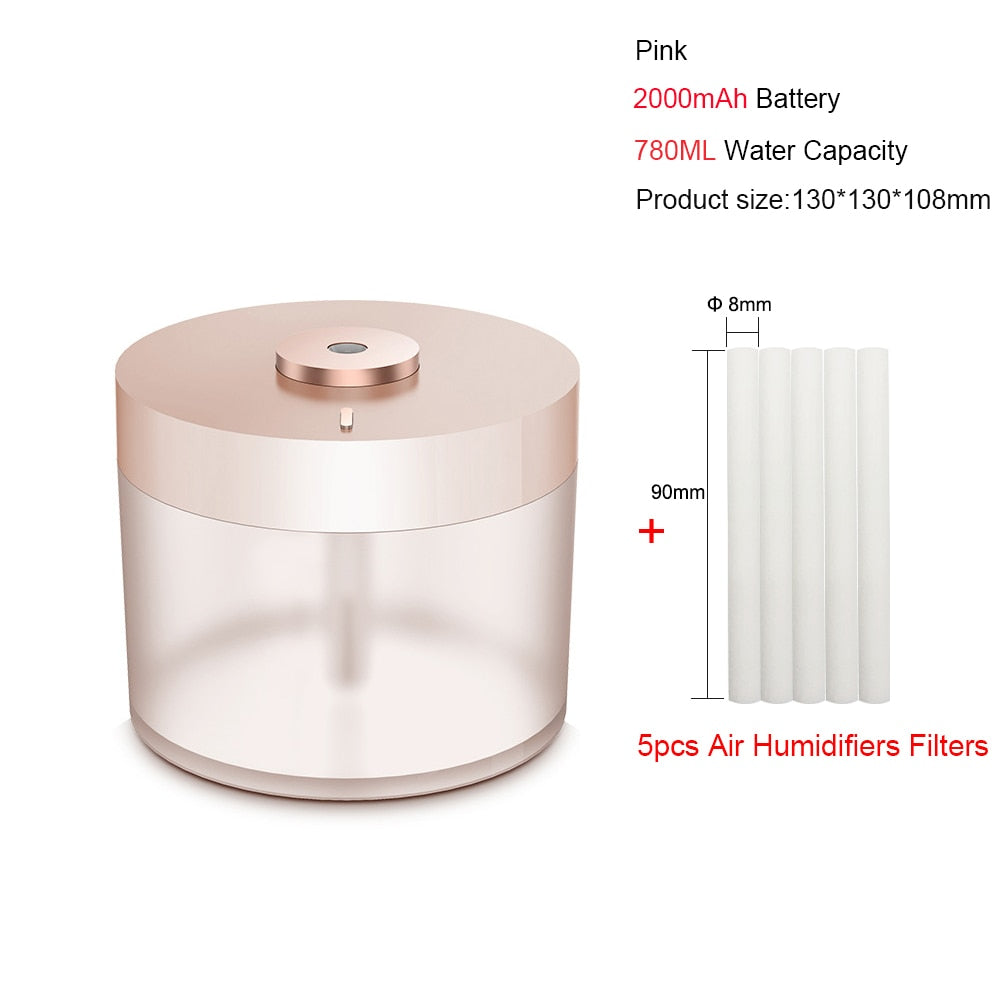 Portable Air Humidifier Wireless 2000mAh