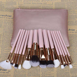 Pink Makeup Brushes Set