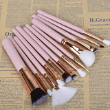 Pink Makeup Brushes Set