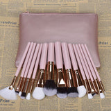 Pink Makeup Brushes Set