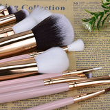 Pink Makeup Brushes Set