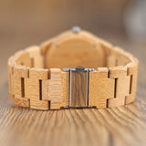 Elk Deer Design Dial Bamboo Watch