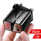 LED Display PD Fast Charger Type C USB Charger