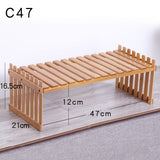 Office Desktop Storage Rack Bamboo Flower Display Stand Plant Shelves Decorative Storage Shelf for Study Living Room Organizer