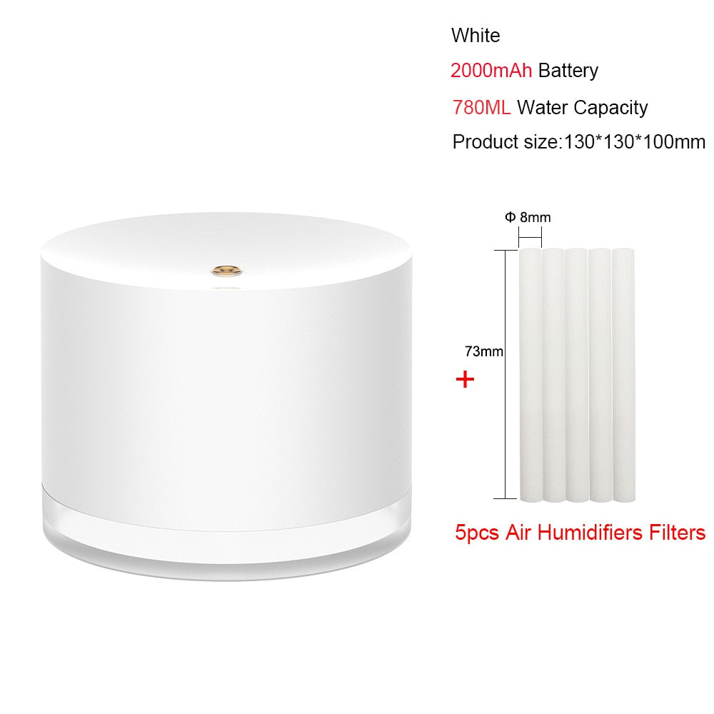 Portable Air Humidifier Wireless 2000mAh