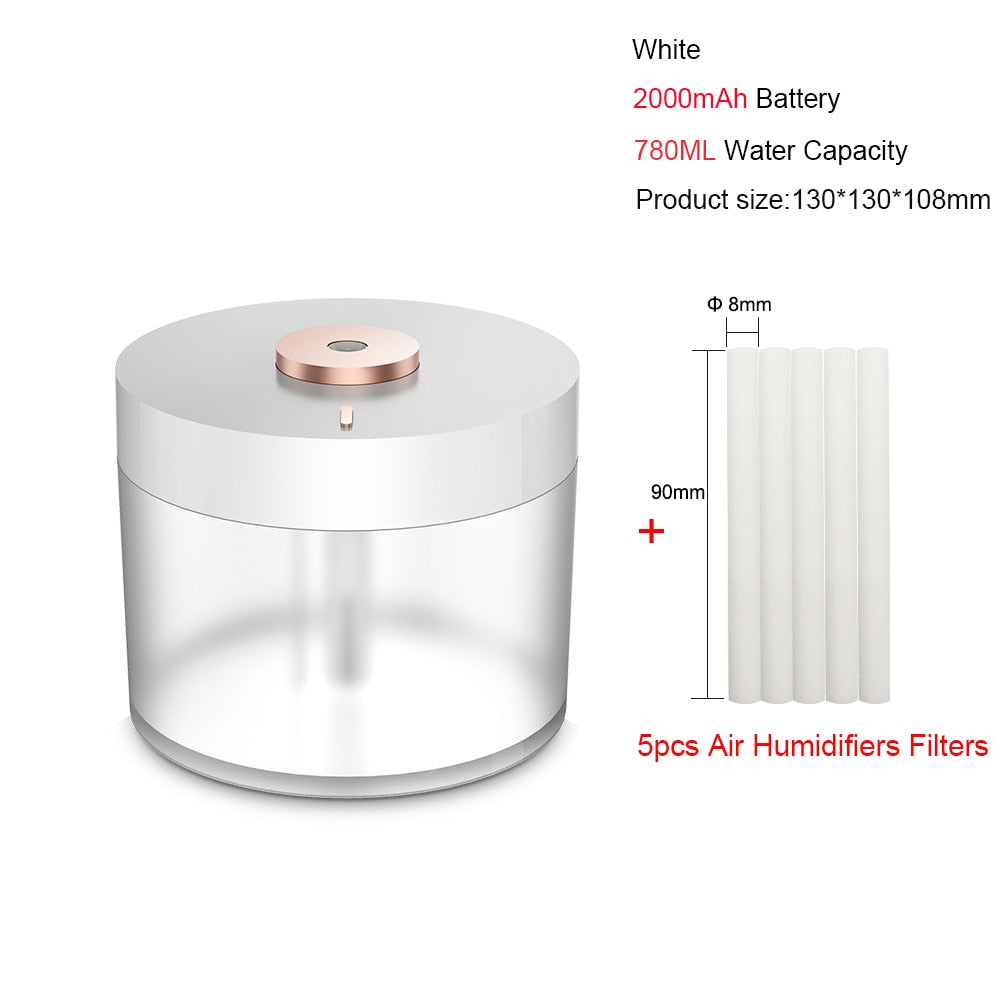 Portable Air Humidifier Wireless 2000mAh