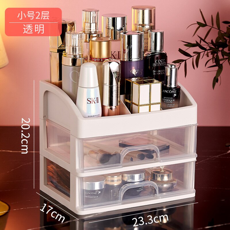 Desktop Cosmetics Home Office Storage Box Drawer Cabinet Jewelry Box Plastic Cosmetic Box Makeup Desk Accessories Organizer