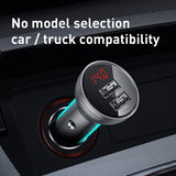 All Metal Dual USB Car Charger 24W 4.8A Fast Car USB Charger