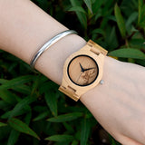 Elk Deer Design Dial Bamboo Watch