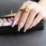 UV glossy match metal Coffin Fake nails