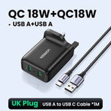 Ugreen USB Charger Quick Charge 3.0 36W Fast Charger Adapter QC3.0 Mobile Phone Chargers for iPhone Samsung Xiaomi Redmi Charger