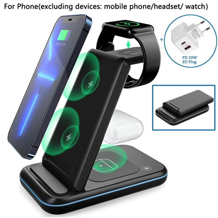 3 in 1 Wireless Charger Stand For iPhone