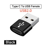 2PCS Charger Adapter USB3.0 To Type C OTG Connector