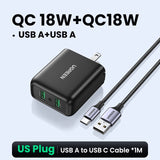 Ugreen USB Charger Quick Charge 3.0 36W Fast Charger Adapter QC3.0 Mobile Phone Chargers for iPhone Samsung Xiaomi Redmi Charger