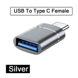 2PCS Charger Adapter USB3.0 To Type C OTG Connector