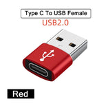 2PCS Charger Adapter USB3.0 To Type C OTG Connector