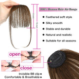 Air Bangs Human Hair Clip