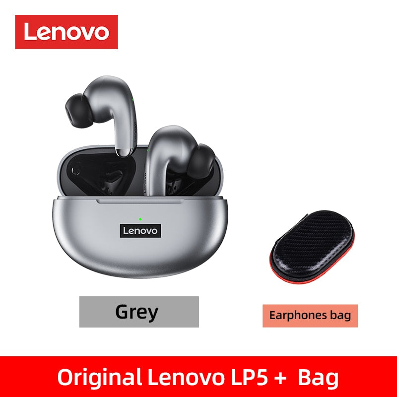 Lenovo-auriculares inalámbricos LP5, audífonos de música HiFi con micrófono, deportivos, resistentes al agua, 100% originales, novedad de 2022