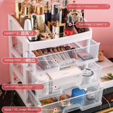 Desktop Cosmetics Home Office Storage Box Drawer Cabinet Jewelry Box Plastic Cosmetic Box Makeup Desk Accessories Organizer