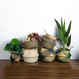 Foldable Wicker Basket Planter