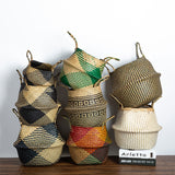 Foldable Wicker Basket Planter