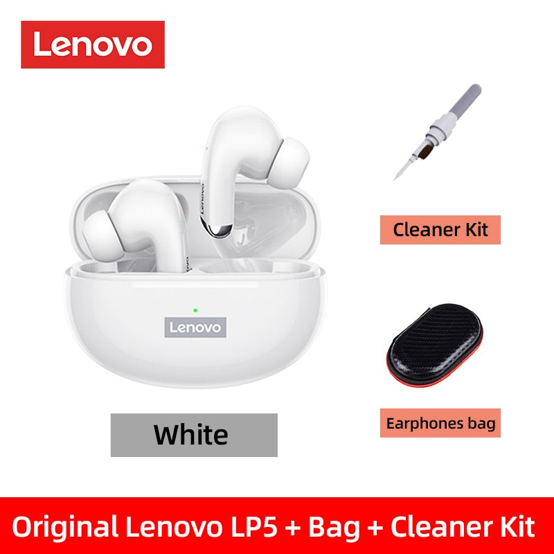 Lenovo-auriculares inalámbricos LP5, audífonos de música HiFi con micrófono, deportivos, resistentes al agua, 100% originales, novedad de 2022