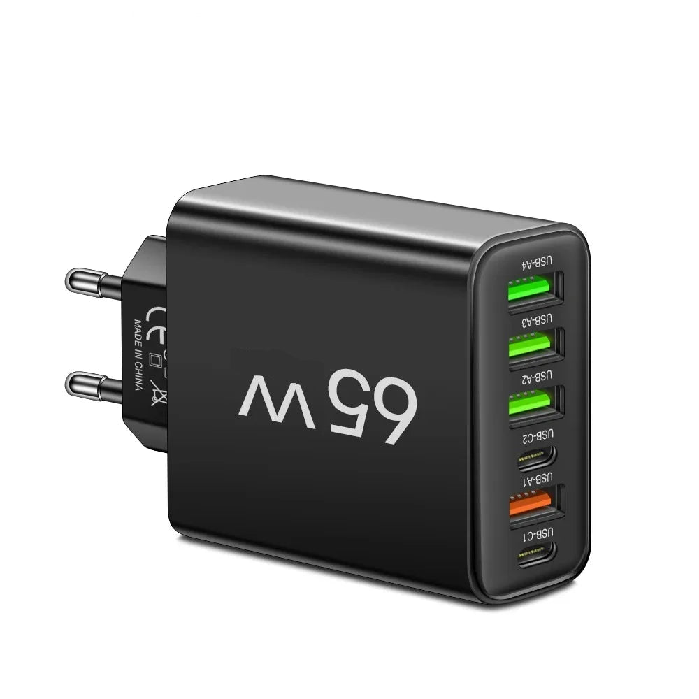 65W Multi-Port USB Charger