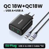 Ugreen USB Charger Quick Charge 3.0 36W Fast Charger Adapter QC3.0 Mobile Phone Chargers for iPhone Samsung Xiaomi Redmi Charger