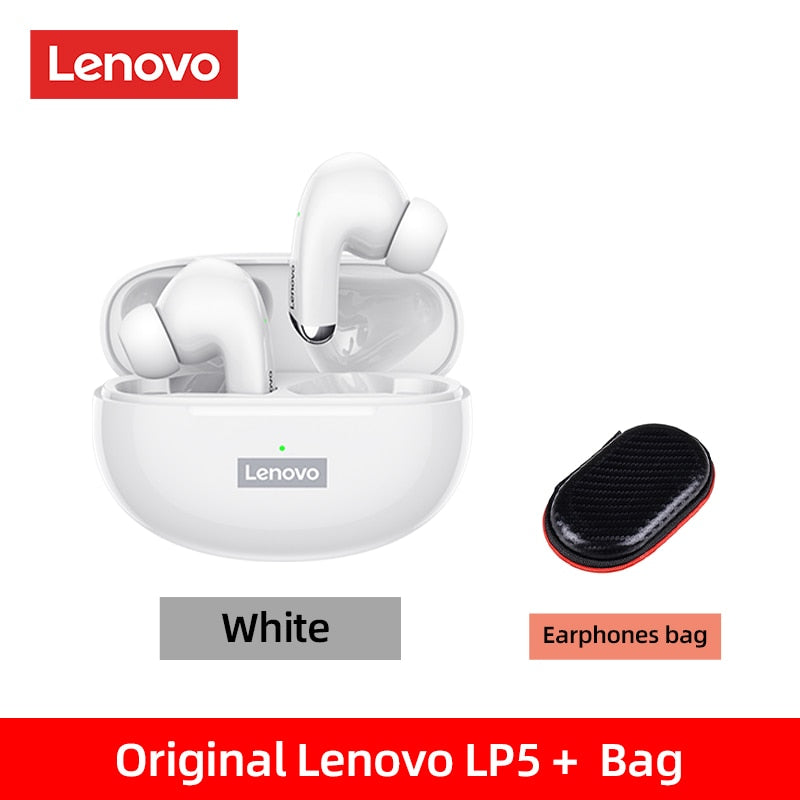 Lenovo-auriculares inalámbricos LP5, audífonos de música HiFi con micrófono, deportivos, resistentes al agua, 100% originales, novedad de 2022