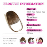 Air Bangs Human Hair Clip