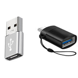 2PCS Charger Adapter USB3.0 To Type C OTG Connector