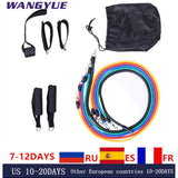 11 Pcs/Set Latex Resistance Bands Crossfit Training Exercise Yoga Tubes Pull Rope,Rubber Expander Elastic Fitness with Bag