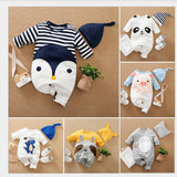 Newborn baby jumpsuit, baby boy and baby cotton covered foot jumpsuit. 9