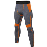 Men Patchwork Compression Running Tights