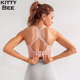 High Impact Sports Bra Seamless Yoga Bra Gym Push Up Brassiere Sport Femme Sport Bra Top Fitness Women Adjustable Seamless Top
