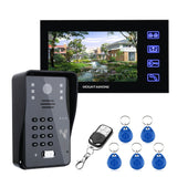 7inch Video Door Phone Intercom Doorbell With RFID