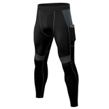 Men Patchwork Compression Running Tights