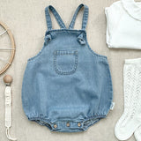 Spring Kids Boy Girl Cowboy Braces Rompers