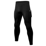 Men Patchwork Compression Running Tights