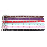 S/M/L Star Studded Pet Dog Collar Leather Puppy Collars for Small Medium Dogs Cat Neck Strap Pet Supplies Chihuahua Collars
