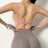 Sexy Back Stretchy  Gym Yoga Sports Bras Women Push Up breathable Fitness Workout Bras Athletic Sport Brassiere Crop Top